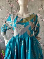 Delta Crepe Blue Maxi Printed