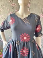 Delta Crepe Grey Maxi Printed